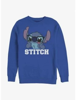 New 😍 Disney Lilo & Stitch Tongue Out Crew Sweatshirt ❤️
