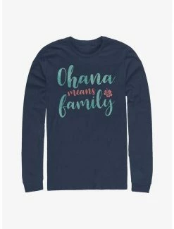 Wholesale 😍 Disney Lilo & Stitch Ohana Script Long-Sleeve T-Shirt ✔️