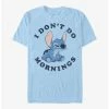 Best reviews of 🔥 Disney Lilo & Stitch I Don't Do Mornings T-Shirt 🎉