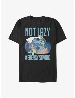 Promo 🌟 Disney Lilo & Stitch Not Lazy Energy Saving T-Shirt 🎉