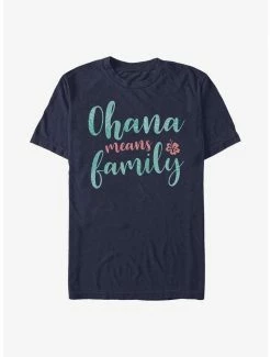 Deals 🤩 Disney Lilo & Stitch Ohana Script T-Shirt ✔️