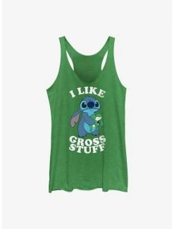 Best deal 😍 Disney Lilo & Stitch I Like Gross Stuff Stitch 👧 Girls Tank 🔔