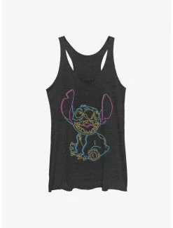 Deals 🎁 Disney Lilo & Stitch Neon Stitch 👧 Girls Tank ✔️