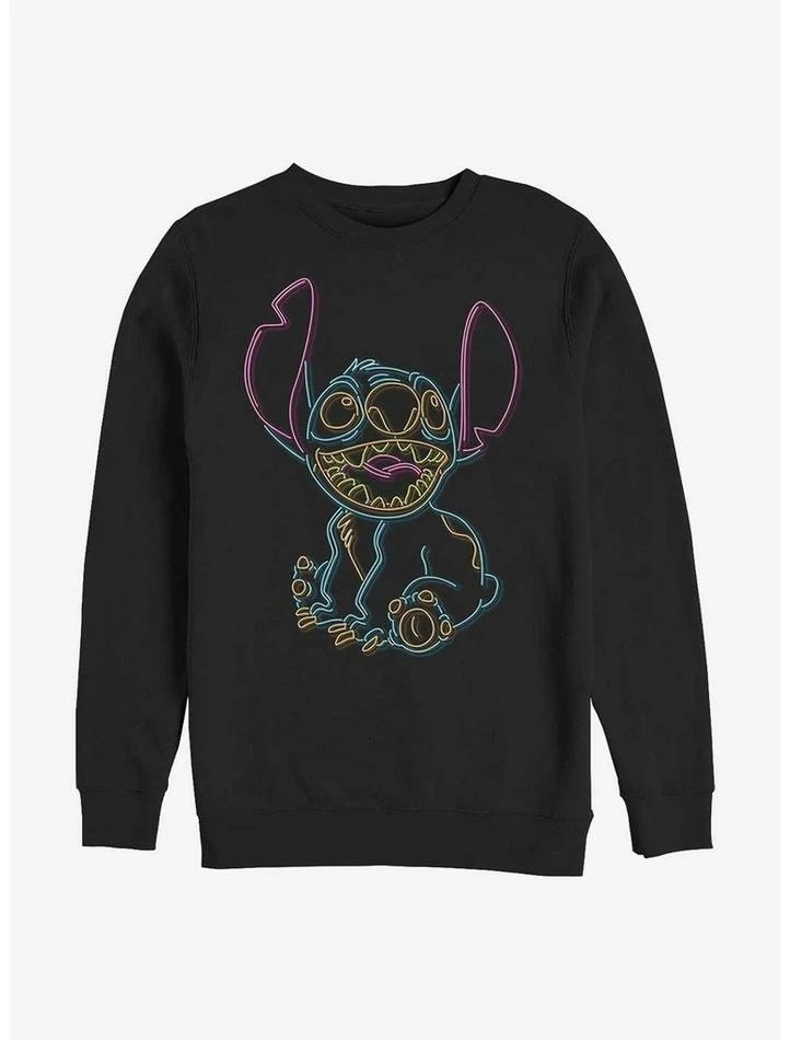 Budget ๐งจ Disney Lilo & Stitch Neon Stitch Crew Sweatshirt ๐ 3 Budget ๐งจ Disney Lilo & Stitch Neon Stitch Crew Sweatshirt ๐