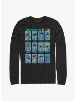 Deals 🧨 Disney Lilo & Stitch Emotions Of Stitch Long-Sleeve T-Shirt 👏