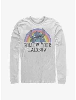 Cheap 😀 Disney Lilo & Stitch Follow Your Rainbow Long-Sleeve T-Shirt 😀