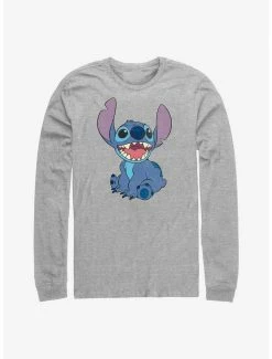 Best Pirce ⭐ Disney Lilo & Stitch Happy Stitch Long-Sleeve T-Shirt 💯