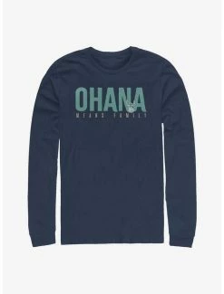 Deals 🔥 Disney Lilo & Stitch Ohana Bold Long-Sleeve T-Shirt ✔️