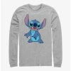 Discount 🔔 Disney Lilo & Stitch Smile Pose Long-Sleeve T-Shirt ❤️ -lilo and stitch shop 17274386 hi