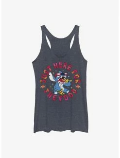Cheap 🛒 Disney Lilo & Stitch Just Here For The Food 👧 Girls Tank 😉
