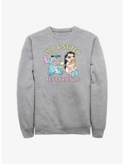 Buy 😉 Disney Lilo & Stitch Best Friends Crew Sweatshirt 🔥