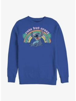 Flash Sale 👍 Disney Lilo & Stitch Cute But Crazy Crew Sweatshirt 🛒