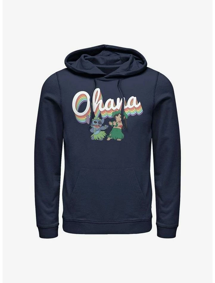 Discount 👍 Disney Lilo & Stitch Rainbow Ohana Hoodie 🥰 3 Discount 👍 Disney Lilo & Stitch Rainbow Ohana Hoodie 🥰