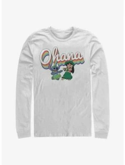Best deal 💯 Disney Lilo & Stitch Rainbow Ohana Long-Sleeve T-Shirt 👍