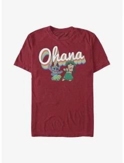 Cheap 🔔 Disney Lilo & Stitch Rainbow Ohana T-Shirt 🌟 -lilo and stitch shop 17275750 hi
