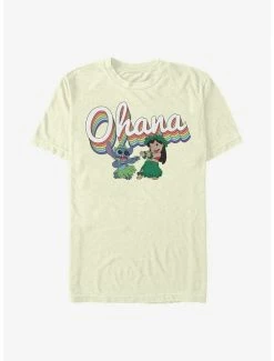 Cheap 🔔 Disney Lilo & Stitch Rainbow Ohana T-Shirt 🌟 -lilo and stitch shop 17275760 hi 1