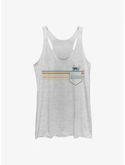 Promo ⭐ Disney Lilo & Stitch Aloha Badge 👧 Girls Tank 👍