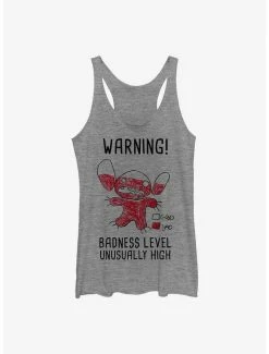 Discount 🎁 Disney Lilo & Stitch Warning Drawing Sitch 👧 Girls Tank 👏
