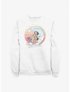Discount 👏 Disney Lilo & Stitch Family 🏄 Surfing Crew Sweatshirt 🧨