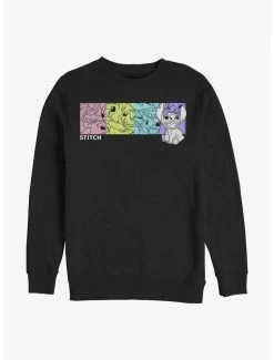 Cheapest 🛒 Disney Lilo & Stitch Colorful Stitches Crew Sweatshirt ✔️