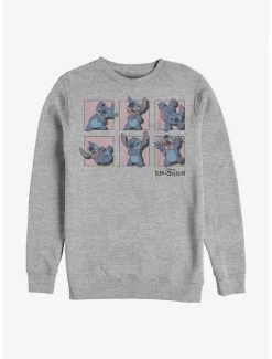 New ✨ Disney Lilo & Stitch Poses Framed Crew Sweatshirt ✨