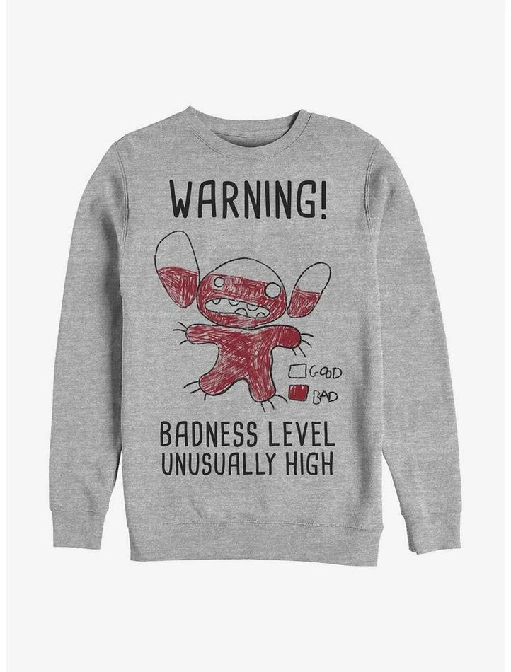 Promo ๐ Disney Lilo & Stitch Warning Drawing Sitch Crew Sweatshirt โจ 3 Promo ๐ Disney Lilo & Stitch Warning Drawing Sitch Crew Sweatshirt โจ