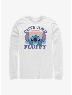 Promo 👏 Disney Lilo & Stitch Cute And Fluffy Long-Sleeve T-Shirt ⌛