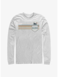 Promo 👍 Disney Lilo & Stitch Aloha Badge Long-Sleeve T-Shirt 🎁