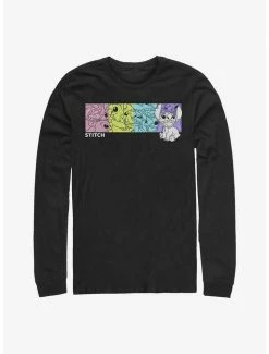 Discount 🛒 Disney Lilo & Stitch Colorful Stitches Long-Sleeve T-Shirt 👏