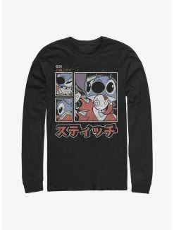Cheapest 🛒 Disney Lilo & Stitch Japanese Text Long-Sleeve T-Shirt 😍