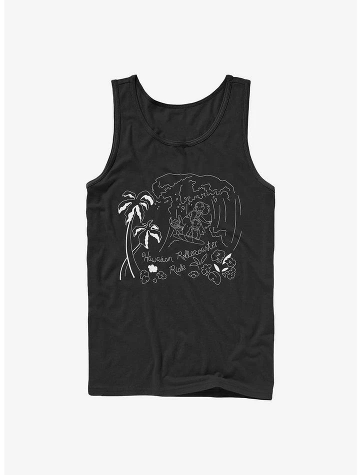 New ๐ Disney Lilo & Stitch Hawaiian Rollercoaster Ride Tank ๐ 3 New ๐ Disney Lilo & Stitch Hawaiian Rollercoaster Ride Tank ๐