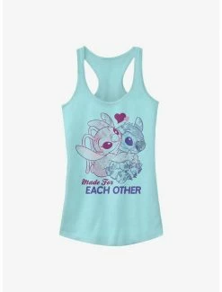 Coupon ⌛ Disney Lilo & Stitch Made For Eachother 👧 Girls Tank 🛒