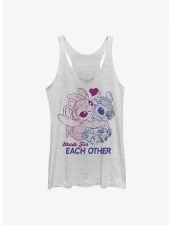 Cheap 👍 Disney Lilo & Stitch Made For Eachother 👧 Girls Tank 😀
