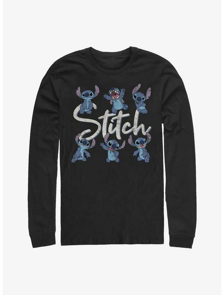 New ⭐ Disney Lilo & Stitch Poses Long-Sleeve T-Shirt ⌛ 3 New ⭐ Disney Lilo & Stitch Poses Long-Sleeve T-Shirt ⌛