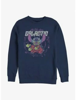 Cheap 😀 Disney Lilo & Stitch Dad's Are Galactic Crew Sweatshirt 🎁