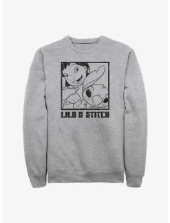Cheapest 👏 Disney Lilo & Stitch Photo Shot Snap Crew Sweatshirt 🧨