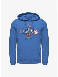 Hot Sale 😉 Disney Lilo & Stitch Tropic Stitch Flag Hoodie 👏