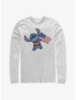Wholesale 😉 Disney Lilo & Stitch Tropic Stitch Flag Long-Sleeve T-Shirt 🎉