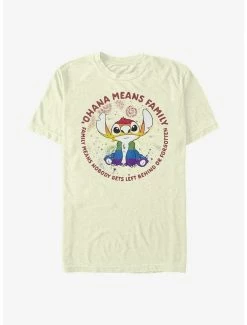 Cheapest ✔️ Disney Stitch Ohana Means Family Rainbow Pride T-Shirt 😀