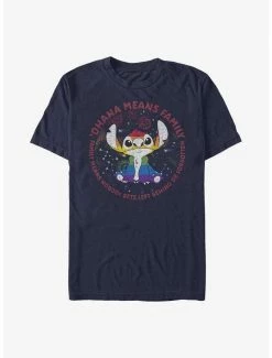 Cheapest ✔️ Disney Stitch Ohana Means Family Rainbow Pride T-Shirt 😀 -lilo and stitch shop 17282126 hi