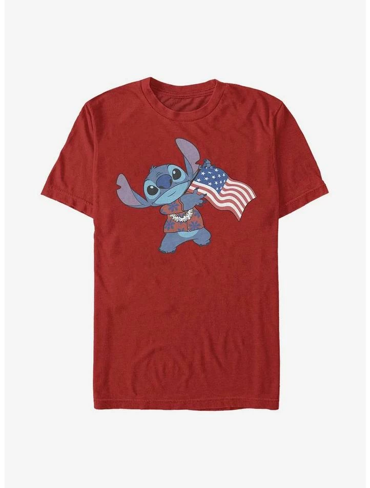 Best Pirce 👍 Disney Lilo & Stitch Tropic Stitch Flag T-Shirt ⌛ 8 Best Pirce 👍 Disney Lilo & Stitch Tropic Stitch Flag T-Shirt ⌛ - Image 6