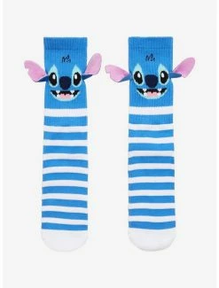 Coupon 🎁 Disney Lilo & Stitch Stripe 3D Stitch Crew 🧦 Socks 😍