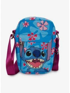 Discount ⌛ Disney Lilo & Stitch Stitch Flowers Crossbody ✔️