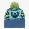 Budget ❤️ Disney Lilo & Stitch Fair Isle Pom Beanie ⌛ -lilo and stitch shop 18439144 hi