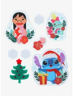 Brand new 😍 Disney Lilo & Stitch ❄ Christmas Gel Clings 🥰