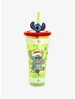 Deals 😉 Disney Lilo & Stitch Holiday Sweater Acrylic Travel Cup 👏