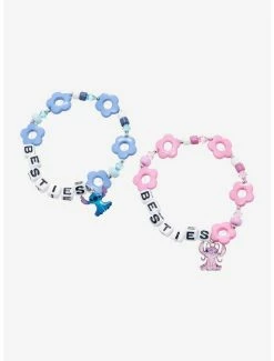 Deals 🥰 Disney Lilo & Stitch Angel & Stitch Best Friend Beaded Bracelet Set 💯