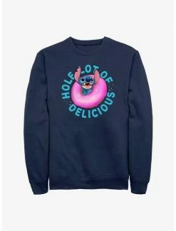 Hot Sale 😀 Disney Lilo & Stitch Hole Lot Of Delicious Sweatshirt 🎉