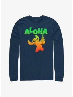 Wholesale 🎁 Disney Lilo & Stitch Aloha Stitch Long Sleeve T-Shirt 💯