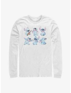 Best Sale 🔔 Disney Lilo & Stitch Faces Of Stitch Long Sleeve T-Shirt 🔥